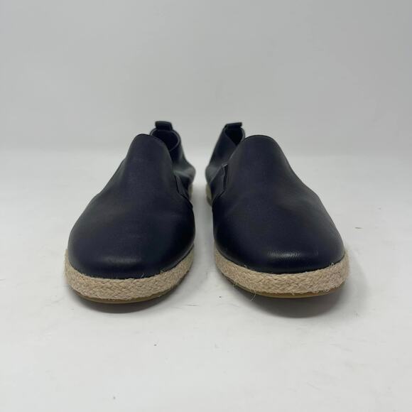 David Tate Black Leather Pura Espadrille Slip-On - Picture 5 of 8